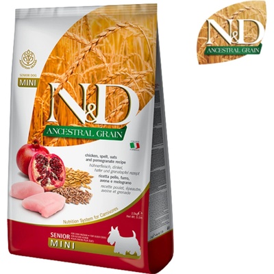 N&D Ancestral Grain Dog Senior Mini Chicken & Pomegranate 2,5 kg
