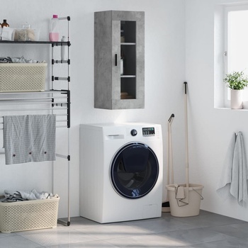 vidaXL Стенен шкаф бетонно сив 34, 5x34x90 см (828928)