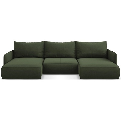 makamii Зелен разтегателен ъглов диван с място за съхранение Nanea - Makamii (NANEA_UF_24_P1_C2)