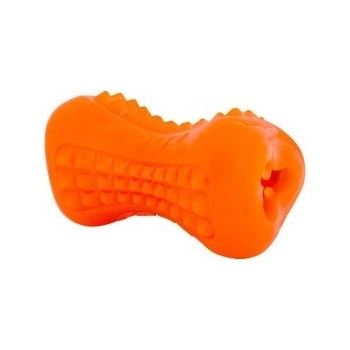 Rogz Yumz Large - Кучешки кокал за дъвчене с дупка за лакомства 15 см. оранжев