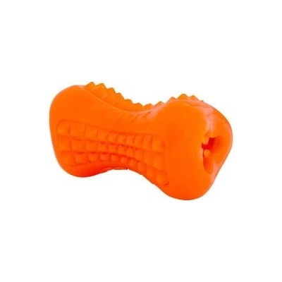 Rogz Yumz Large - Кучешки кокал за дъвчене с дупка за лакомства 15 см. оранжев