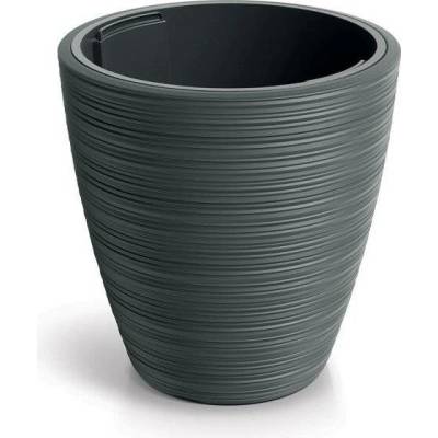 TMX Květináč VENA ROUND s vkladem 29,9cm tmavě šedá