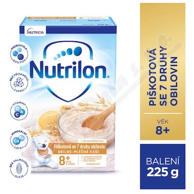 Nutrilon obilno-mliečna kaša piškótová 225 g
