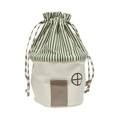 OYOY Mini Зелена/кремава текстилна детска кошница за играчки ø 26x40 cm Koya - OYOY Mini (M107613)