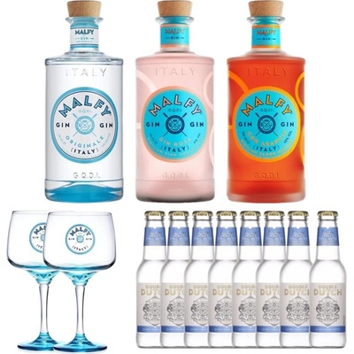 Malfy Set 41% 3 x 0,7 l (dárkové balení 2 skleničky)