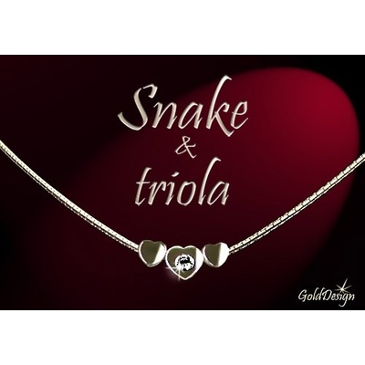 Gold Design Snake + triola zlacený GD175