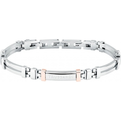 Trussardi Ocelový bicolor náramek pro muže T-Steel TJAXV26