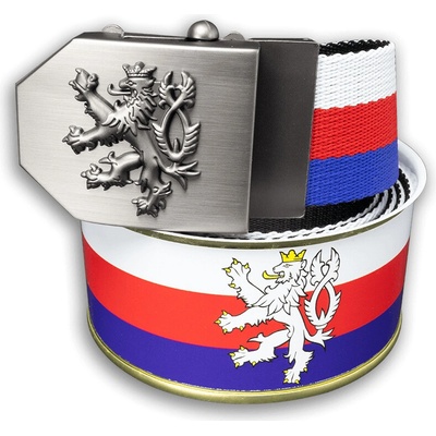 Opasek dárkový Český lev červený-modrý-bílý