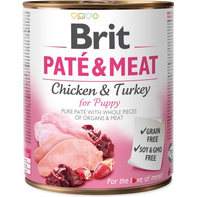 Brit Paté & Meat Puppy Chicken & Turkey 6 x 800 g