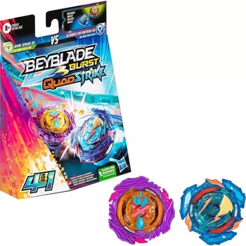 Beyblade Burst Quad Strike Evo Valtryek V8 a Divine Xcalius X8 2