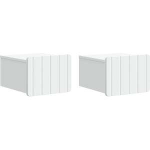 vidaXL Спален шкаф с монтаж на стена 2 бр. Бяло 33 x 34, 5 x 24 см (898256)