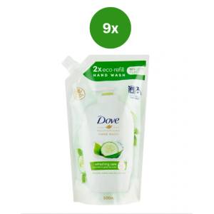 Dove Течен сапун Dove Go fresh touch краставица и зелен чай, пълнител 9 x 500 мл