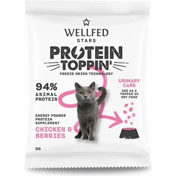 WELLFED Протеинов топинг на прах с пилешко и червени боровинки, 6 гр