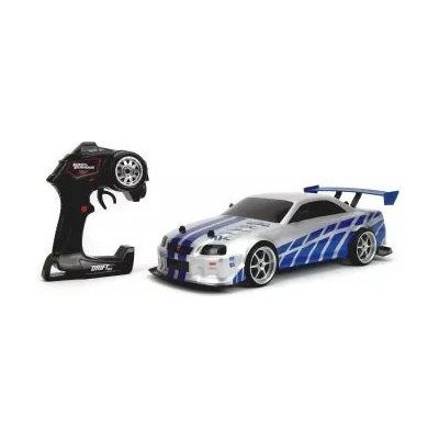 Jada Toys Toys: Deadly Speed RC Nissan Skyline GTR 1 автомобил с дистанционно управление, 1: 10