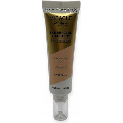 Max Factor Miracle Pure Skin dlouhotrvající make-up SPF30 33 Crystal Beige 30 ml
