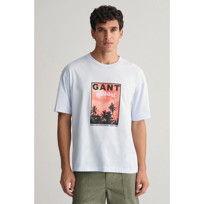 Gant Washed Graphic SS T-Shirt modré