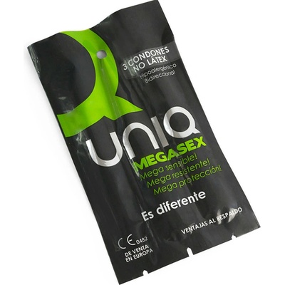 Uniq Megasex Extra Thin Condoms No Latex 3 ks