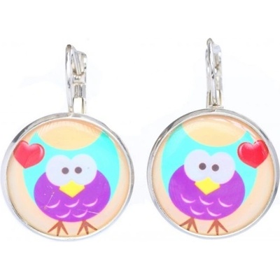 CircusMind náušnice pryskyřice barevné sovičky S1012