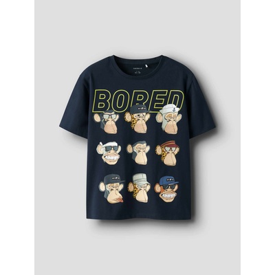 NAME IT Тениска nkmdrey bod ss nreg top box sky