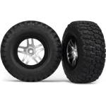 Traxxas колело 2.2/3.0", джанта SCT Split-Spoke сатенено-черна, гуми KM2 (2)
