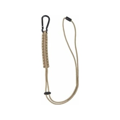 Mil-tec šnúra paracord s karabínou coyote
