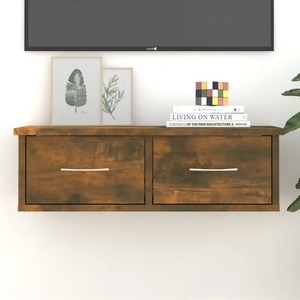 vidaXL Стенен шкаф, опушен дъб, 60x26x18, 5 см, инженерно дърво (815078)