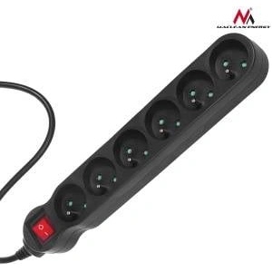 Maclean Power strip Maclean Energy 6 sockets 1.5 m black (MCE225)