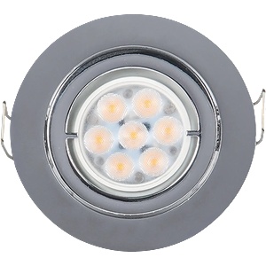 ELMARK Led МЕТАЛНА КРЪГЛА ЛУНА high power 6w 2700-3000k (92r106ww/ch)