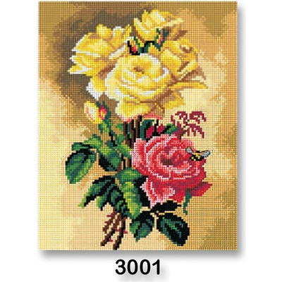 VTC Vyšívací předloha obrázek na vyšívání 70240/3001 růže béžová 24x30cm – Zboží Mobilmania