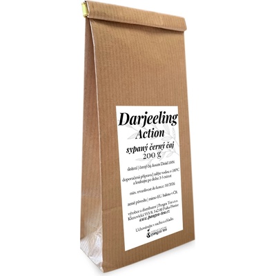 Růžová čajovna Pangea Tea Darjeeling Action černý čaj 200 g