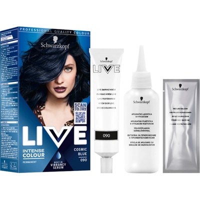 Schwarzkopf Live Intense Colour barva na vlasy 090 kosmická modrá