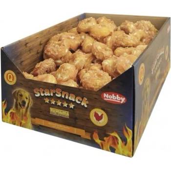 NOBBY Лакомство StarSnack 2в1 Barbecue Donut Chicken - 44% пиле и 48% сурова кожа, 5 см, 25 гр - 1 бр, NOBBY Германия - 50455