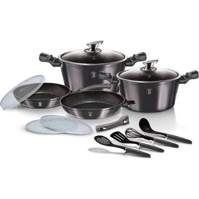 BERLINGERHAUS Sada nádobí s mramorovým povrchem 13 ks Carbon PRO Line BH-7059