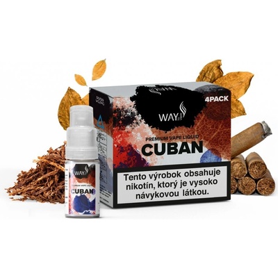WAY to Vape Cuban 4 x 10 ml 6 mg