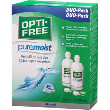 Alcon Opti-Free PureMoist Duo Pack 2 x 300 ml s pouzdry