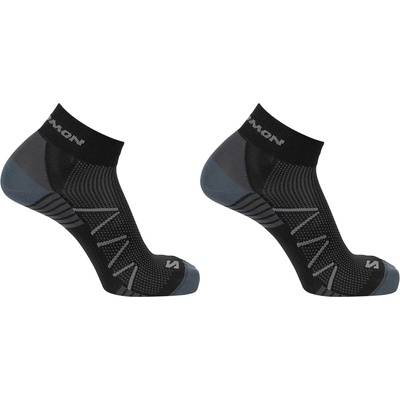 Salomon Дамски чорапи Salomon Hornet Quarter 2 Pack Running Socks Womens - Black/Grey