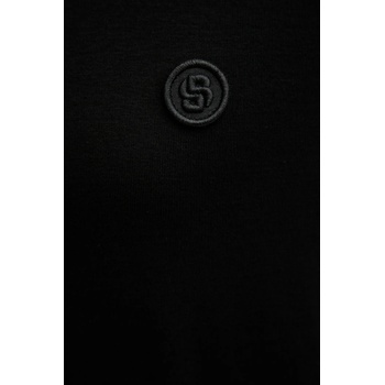 HUGO BOSS Памучна блуза с дълги ръкави boss в черно с изчистен дизайн 50557846 (50557846)