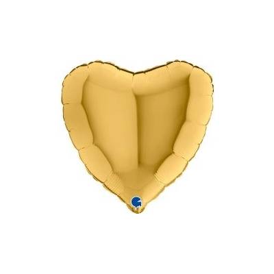 GRABO Srdce zlaté5 18 46cm fóliový balónek nafukovací