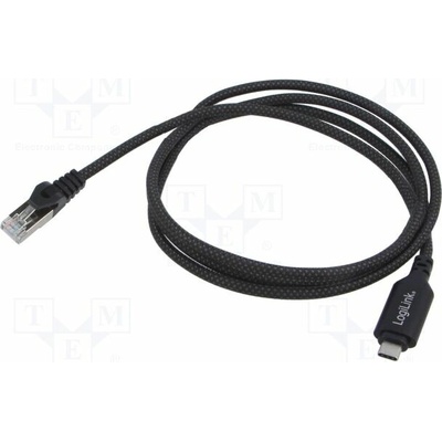 Logilink CU0411 USB 3.2 RJ45 vidlice USB C vidlice niklovaný 1,5m