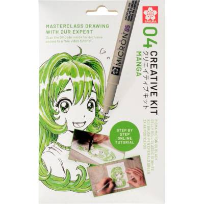 Kreativní sada 3 fixů a 3 archů A6 MANGA Sakura