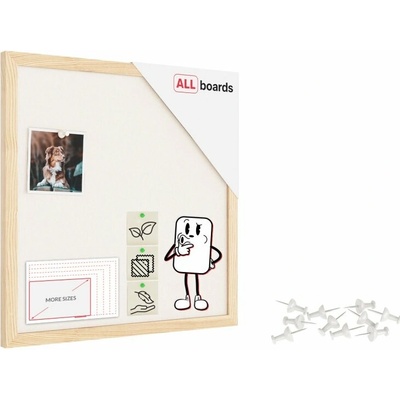 Allboards TFWHITE44W Textilní tabule 40 × 40 cm