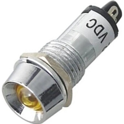 Kontrolka 12V LED Žlutá do otvoru 12mm