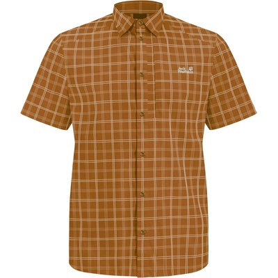 Jack Wolfskin Мъжка риза с копчета Jack Wolfskin Norbo S/S Shirt - Check Autumn Leaves (033-3068-0111)