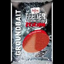 Carp Zoom Krmivo Feeder Zoom Groundbait ČILI ČIERNE KORENIE CESNAK 1kg