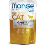 Monge Grill Sterilised Cat - Chunkies in Jelly - Cockerel - пауч хапки в желе с младо петле за кастрирани котки - 85 гр, Италия - 3635
