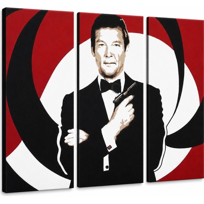 Ručne maľovaný POP Art obraz James Bond - 60x40 cm