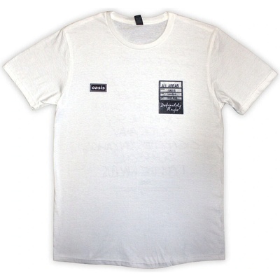 Oasis Definitely Maybe AAA Setlist (Back Print) White XL Риза (OASTS32MW04)