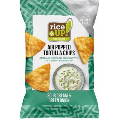 Rice Up Bezlepkový Tortilla chips kukuřičný se smetanově cibulovou příchutí 60 g