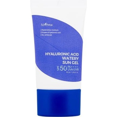 ISNTREE Hyaluronic Acid Watery Sun Gel SPF50+ хидратиращ слънцезащитен гел за лице 50 ml за жени