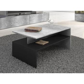 Холна маса Baros светъл бетон с черни рамки